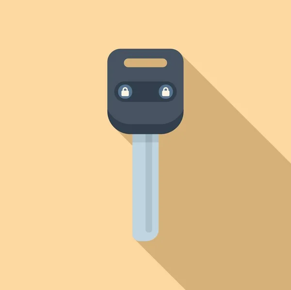 Lock Car Key Icon Flat Vector Smart Button Digital Device — Stock Vector