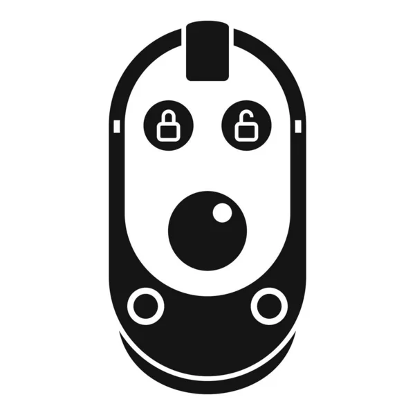 Bloquear Icono Llave Del Coche Vector Simple Botón Inteligente Dispositivo — Archivo Imágenes Vectoriales