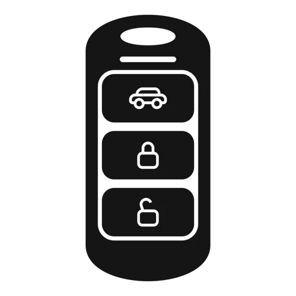 Ícone Chave Carro Digital Vetor Simples Botão Remoto Inteligente Negócios — Vetor de Stock