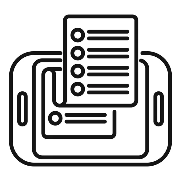 Tablet Task Schedule Icon Outline Vector 이벤트 — 스톡 벡터