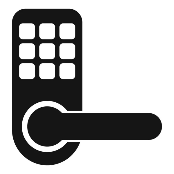 Значок Замка Двери Простой Вектор Шифровые Данные Код Блокировки — стоковый вектор