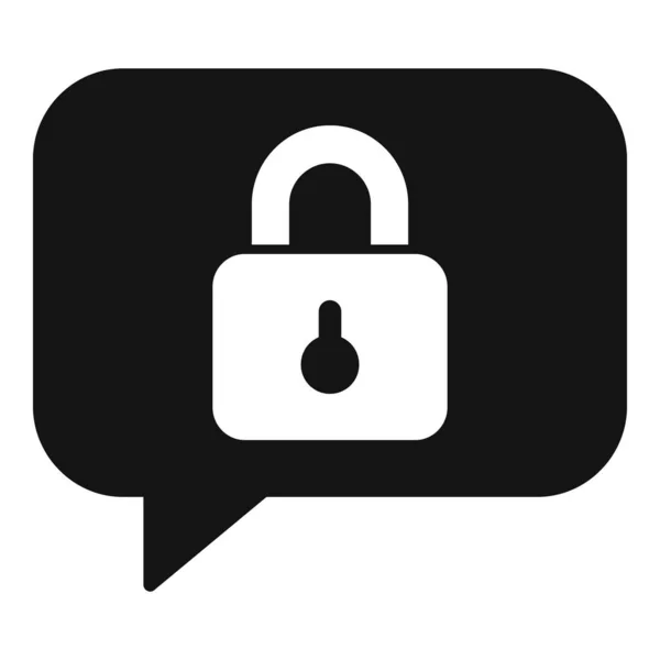Verrouiller Icône Message Vecteur Simple Code Sécurité Déverrouiller Sécurisé — Image vectorielle