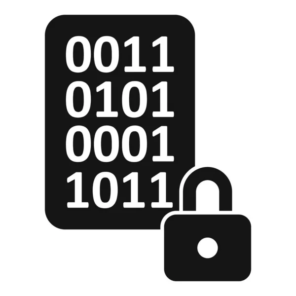 Cipher Número Datos Icono Simple Vector Código Bloqueo Máquina Enigma — Vector de stock
