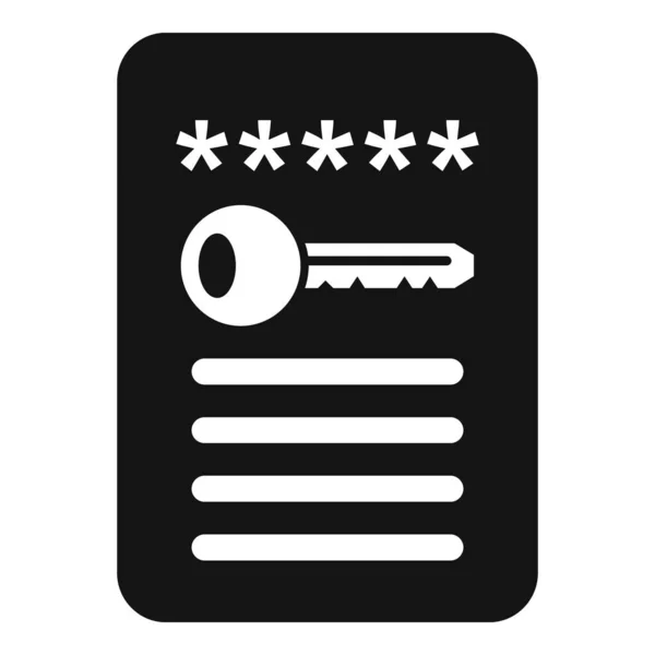Lock Password Icon Simple Vector Data Cipher Code Security — Stock Vector