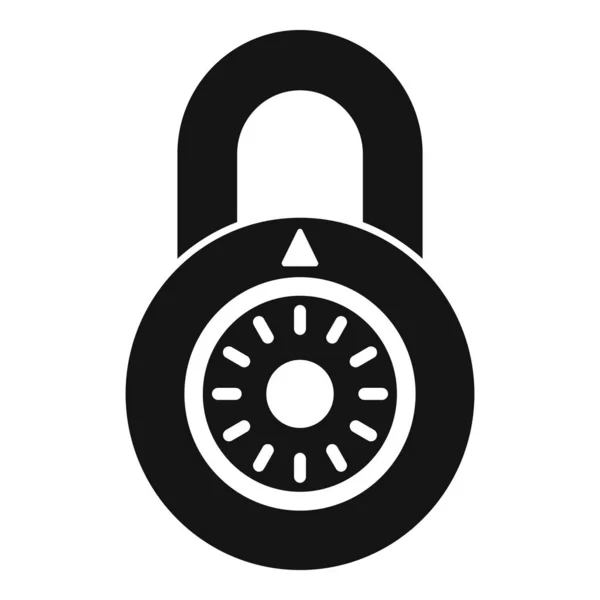 Chiffre Vorhängeschloss Symbol Einfacher Vektor Sicherheitskodex Sichere Freischaltung — Stockvektor