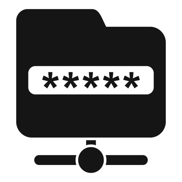 Ikona Folderu Hasła Prosty Wektor Dane Komputerowe Enigma Edukacyjna — Wektor stockowy