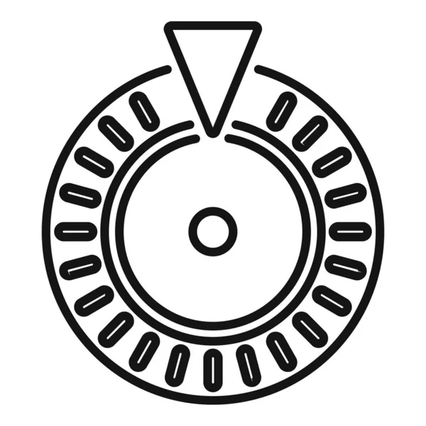 Cipher Roda Ícone Contorno Vetor Encriptação Dados Código Bloqueio — Vetor de Stock