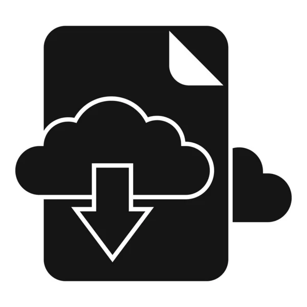 Иконка Файла Резервного Копирования Простой Вектор Облако Данных Серверный Документ — стоковый вектор