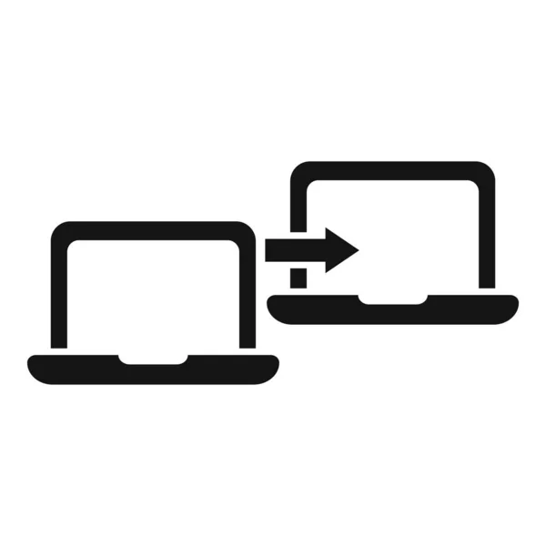Icono Copia Seguridad Portátil Vector Simple Nube Datos Archivo Almacenamiento — Archivo Imágenes Vectoriales