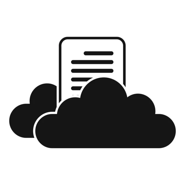 Значок Хранилища Облаков Простой Вектор Резервное Копирование Файл Сервера — стоковый вектор