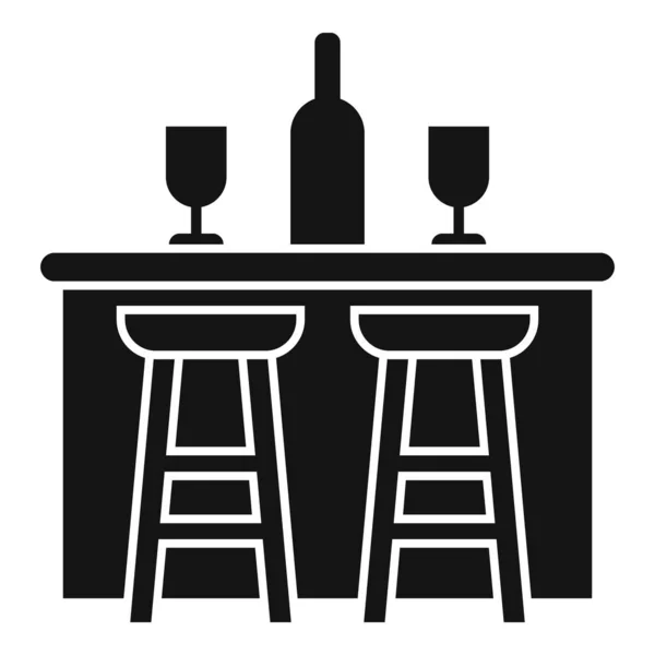 Jednoduchý Vektor Ikony Pivního Baru Kavárna Jídelní Stůl — Stockový vektor