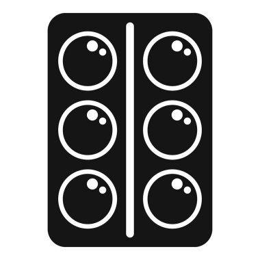 Öksürük damlası ikon basit vektörü. Ağrı kesici. Şeker ilacı