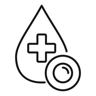 Mentollü öksürük damlası ikon ana hatları vektörü. Ağrı kesici. Şeker ilacı