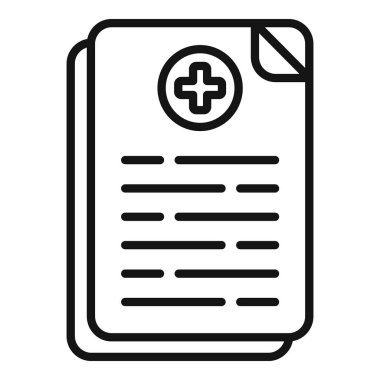 Tıbbi fatura ikonu ana hat vektörü. Ağrı kesici. Kış ilacı