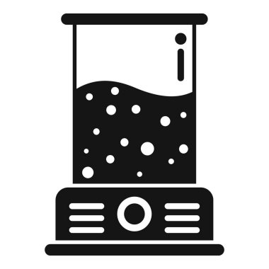 Patlamış mısır ikonu basit vektörü. Patlamış mısır makinesi. Yemek sokağı