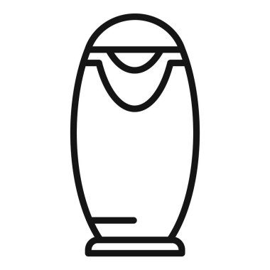 Ev patlamış mısır makinesi ikonu ana hatları vektörü. Mısırcı. Yemek standı