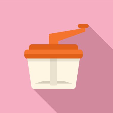 Ev yapımı kesme ikonu düz vektörü. Sebze aleti. Yemek kes.