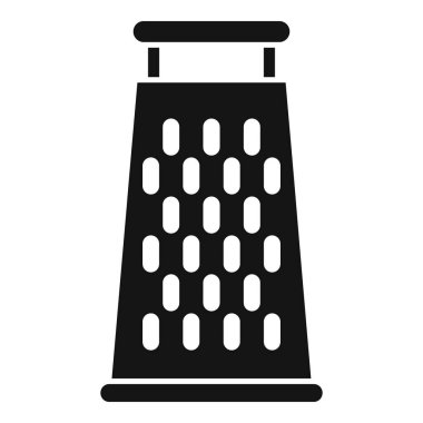 Çelik sebze kesme ikonu basit vektör. Yemek pişirme aleti. Yemek kes.