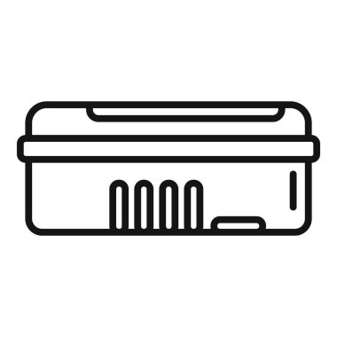 Dilimleyici araç simgesi ana hat vektörü. Mutfak yemekleri. Ekipmanları kes