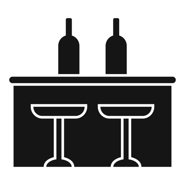 Ikona Licznika Winiarskiego Prosty Wektor Kawiarnia Restauracja Spożywcza — Wektor stockowy