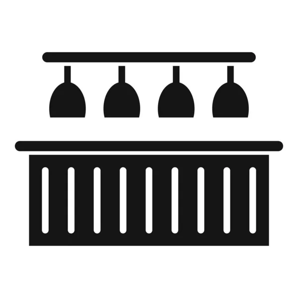 Значок Drink Bar Простой Вектор Кафе Паб Стол Питания — стоковый вектор