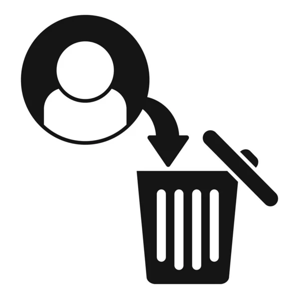 回收站图标简单向量 删除服务 删除帐户 — 图库矢量图片