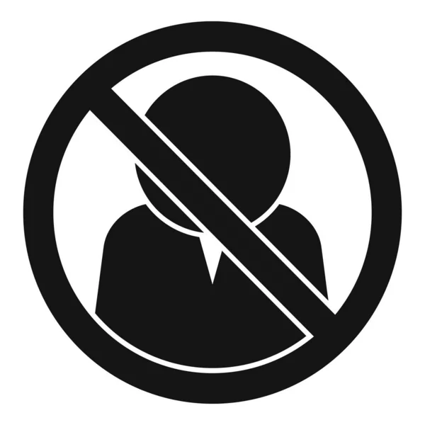 Prohibir Icono Usuario Vector Simple Borrar Servicio Eliminar Cuenta — Archivo Imágenes Vectoriales
