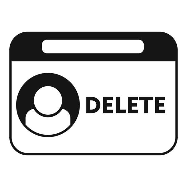 Web User Delete Icon Simple Vector Online Service Sign File — Stock Vector