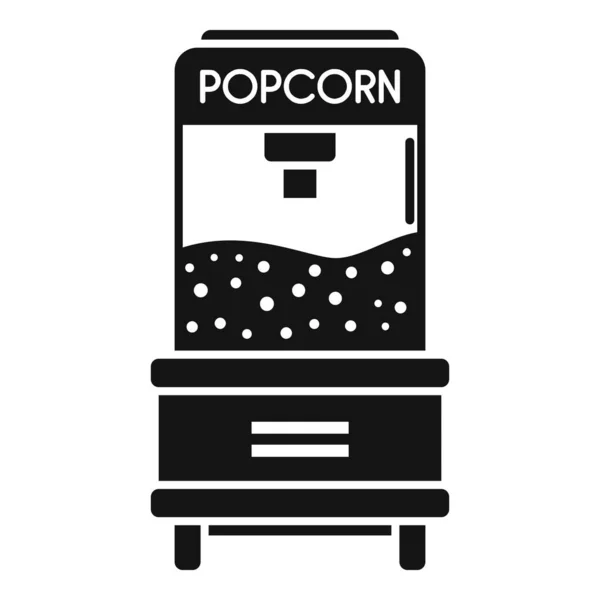 Popcorn Maskin Ikon Enkel Vektor Majsmat Vagnstöd — Stock vektor