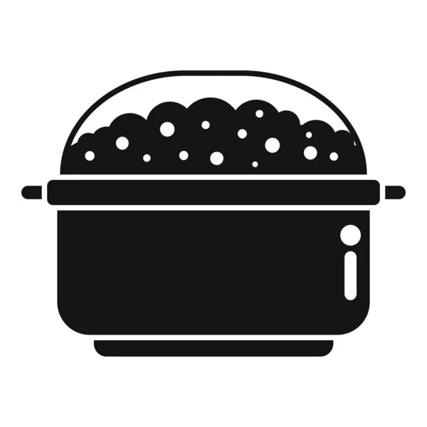 Попкорн Полный Горшок Значок Простой Вектор Кукурузная Машина Кулинария — стоковый вектор