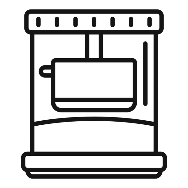 Попкорн Стеклянная Коробка Иконка Вектор Кукуруза Продовольственный Стенд — стоковый вектор