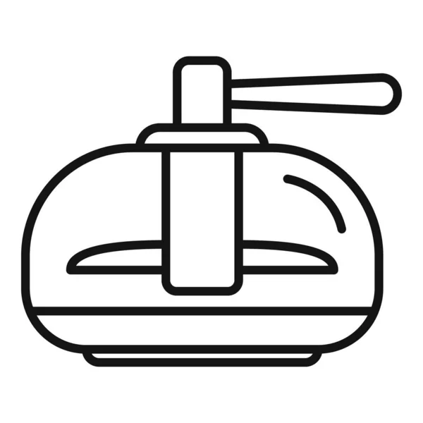 Griff Gemüse Cutter Symbol Umrissvektor Kochwerkzeug Geschirrspüler — Stockvektor