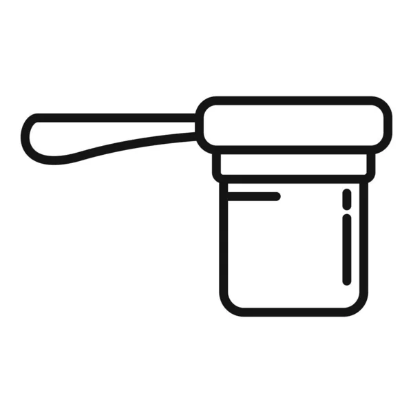 Вектор Контура Иконки Пищевого Резака Кулинарный Инструмент Рука — стоковый вектор