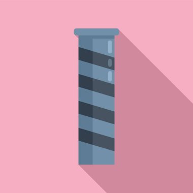 Şömine bacası ikonu düz vektör. Fabrika dumanı. Kuleyi temizleyin