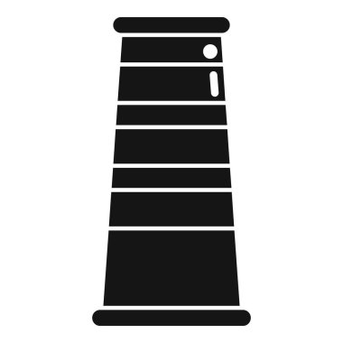 Buhar bacası simgesi basit vektör. Duman fabrikası. Güzel ev.