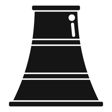 Kule baca simgesi basit vektör. Duman fabrikası. Yığın ateşi