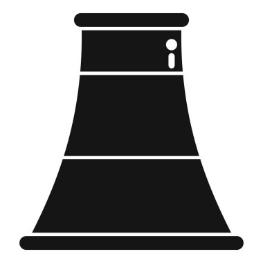 Elektrik santrali baca simgesi basit bir vektör. Endüstriyel. Çatı yapımı