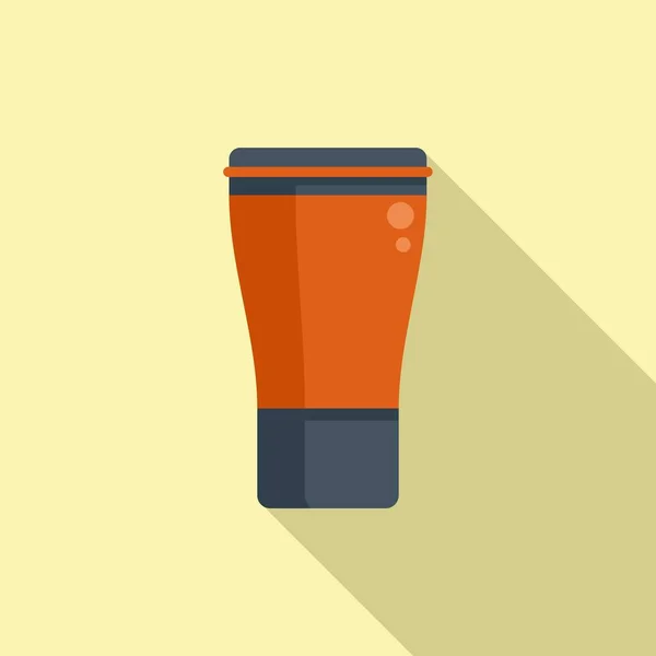 Flask Thermo Cup Icon Flat Vector 재활용 — 스톡 벡터