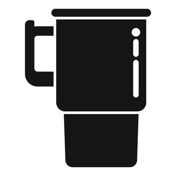 再利用可能なサーモカップアイコンシンプルなベクトル コーヒー真空 — ストックベクタ