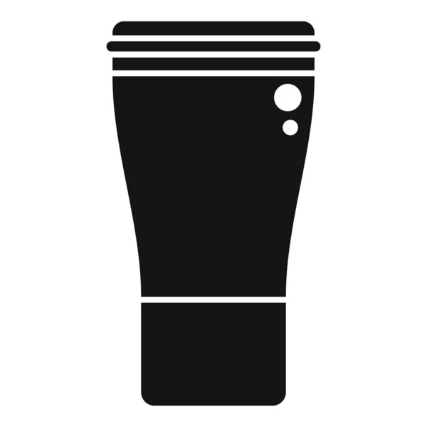Flask Thermo Cup Icon Semplice Vettore Tazza Caffè Riciclaggio Viaggio — Vettoriale Stock