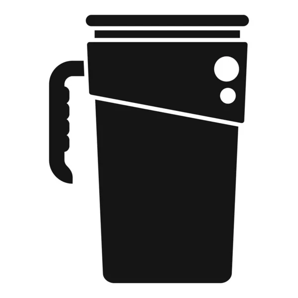 友好的热杯图标简单的矢量 咖啡杯 循环金属 — 图库矢量图片