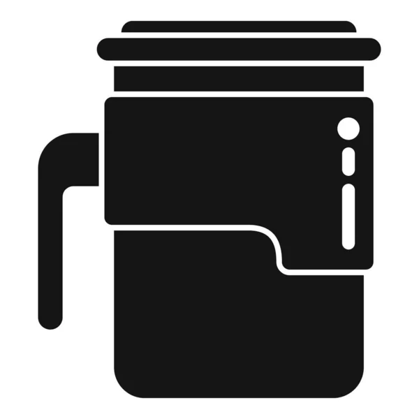 Recyklovat Termo Pohár Ikonu Jednoduchý Vektor Kafe Hrnek Cestovní Baňka — Stockový vektor