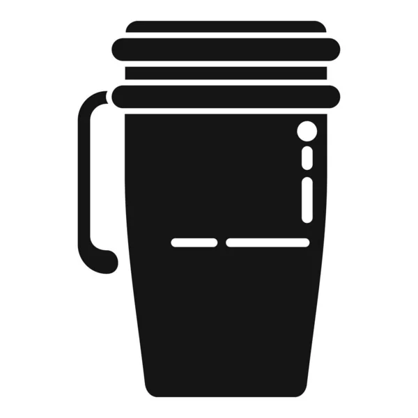 Cafe Θερμο Κύπελλο Εικονίδιο Απλό Διάνυσμα Ταξίδι Για Καφέ Ανακύκλωση — Διανυσματικό Αρχείο