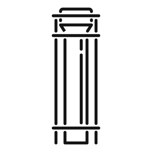 Вектор Контура Трубы Коптильня Стек Крыше — стоковый вектор