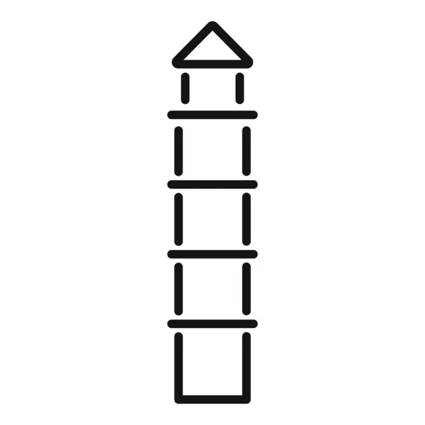 Der Umrissvektor Des Schornsteinsymbols Rauchfabrik Turmfeger — Stockvektor