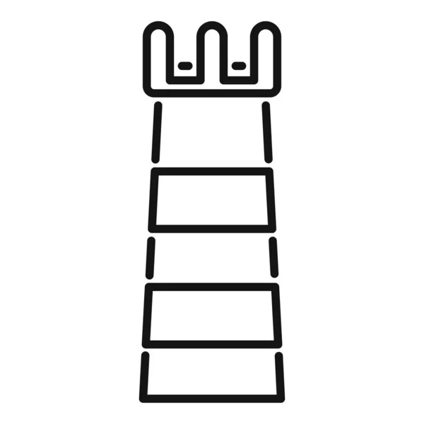 Kamin Icon Umrissvektor Fabrikrauch Sweep Tower — Stockvektor