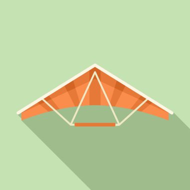 Uçan planör simgesi düz vektör. Parahava. Hobi uçağı