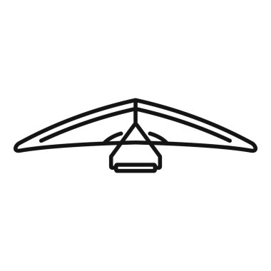 Hangglider simgesi ana hat vektörü. Parahava. Gökyüzü uçuşu