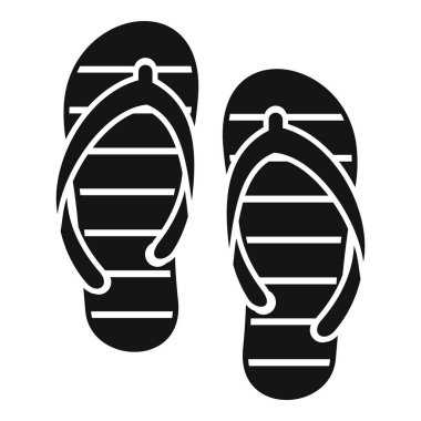 Su parkı terlikleri simgesi basit bir vektör. Su parkı havuzu. Yaz suları