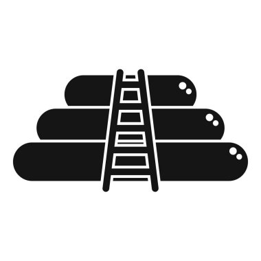 Çocuk şişme havuz ikonu basit vektör. Su parkı. Yaz oyun parkı